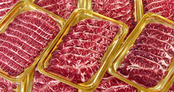 Food skin pack gold tray